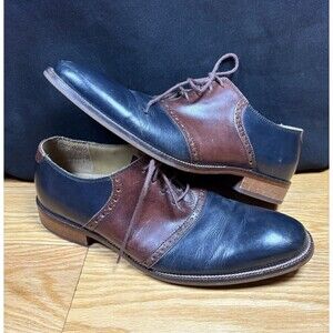 Cole Haan Men’s Williams Saddle Black/Brown Oxford Dress Shoes Size 9 M